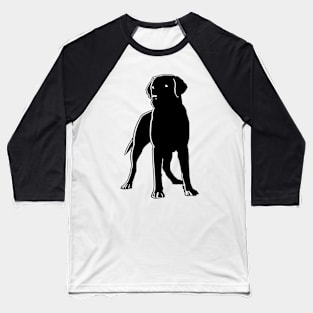 Dog Black Silhouette Pet Animal Cool Style Baseball T-Shirt